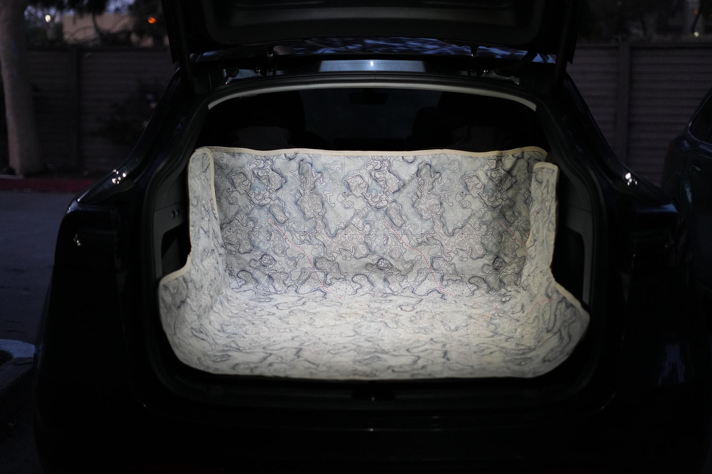 Waterproof Dog Car Seat Cover - Topographic | Albus and Ivy