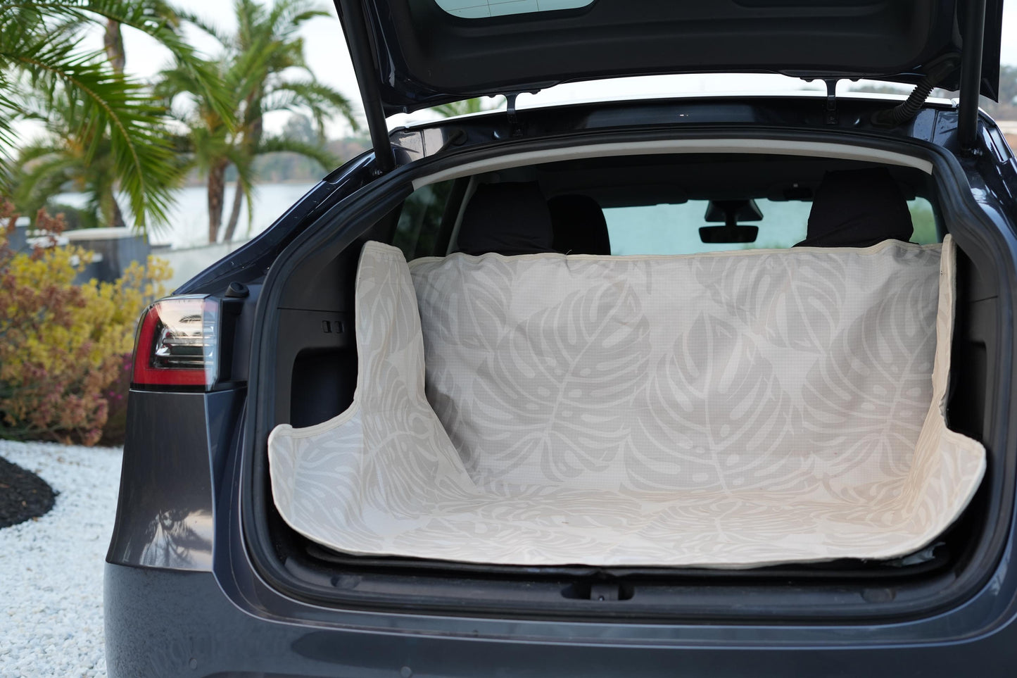 Waterproof Dog Car Seat Cover - Stylish Cream | Albus and Ivy