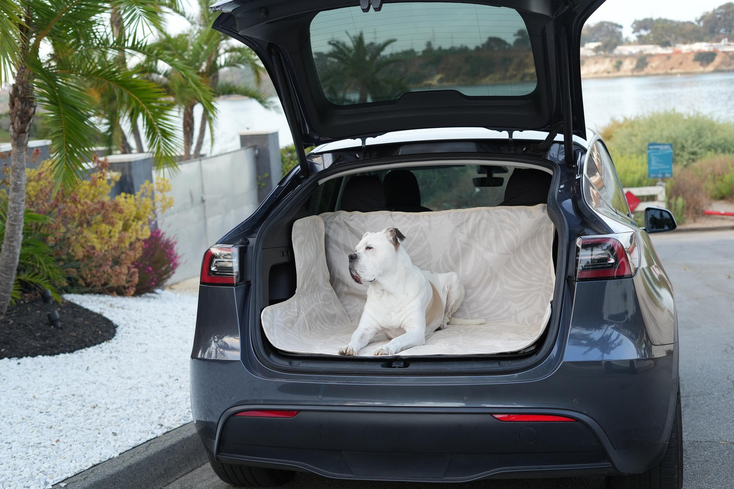 Waterproof Dog Car Seat Cover - Stylish Cream | Albus and Ivy